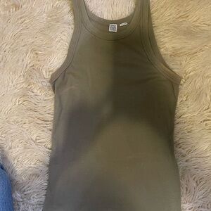 Toteme Khaki Green Women's Tank Top